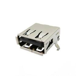 USB-A (USB TYPE-A) USB 2.0 Receptacle Connector 4 Position Surface Mount, Right Angle; Through Hole - Adam Tech