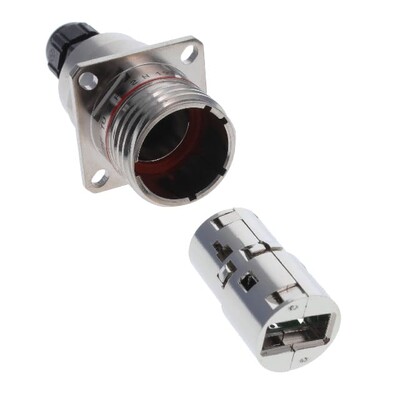 USB-A (USB TYPE-A) USB 2.0 Receptacle Connector 4 Position Panel Mount - 1
