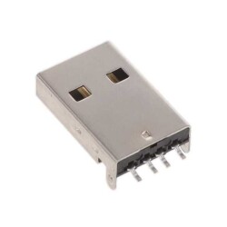 USB-A (USB TYPE-A) USB 2.0 Plug Connector 4 Position Surface Mount, Right Angle; Through Hole - Adam Tech