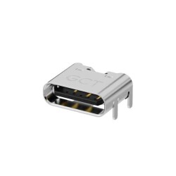 USB-C (USB TYPE-C) Receptacle Connector 24 (6+18 Dummy) Position Surface Mount, Right Angle; Through Hole - 1