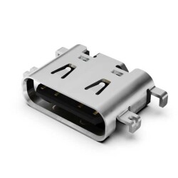 USB-C (USB TYPE-C) USB 2.0 Receptacle Connector 24 (16+8 Dummy) Position Board Edge, Cutout; Surface Mount; Through Hole, Right Angle - GCT