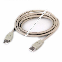 USB 2.0 Cable A Male to A Male 6.56' (2.00m) Shielded - Assmann WSW Components (1)