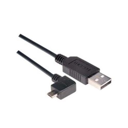 USB 2.0 Cable A Male to Micro B Male, Right Angle 0.98' (300.0mm) Shielded - 1