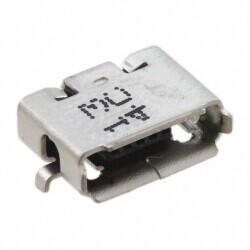 USB - micro AB Receptacle Connector 5 Position Surface Mount, Right Angle; Through Hole - 1