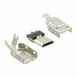 USB - micro B USB 2.0 Plug Connector 5 Position Free Hanging (In-Line) - 1