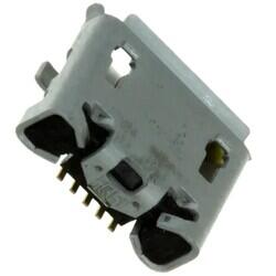 USB - micro B USB 2.0 Receptacle Connector 5 Position SMT, Right Angle - 1