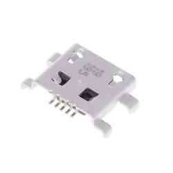 USB - micro B USB 2.0 Receptacle Connector 5 Position Board Edge, Cutout; Surface Mount; Through Hole, Right Angle - 1