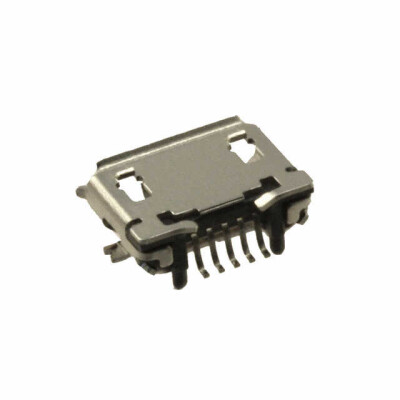 USB - micro B USB 2.0 Receptacle Connector 5 Position Surface Mount, Right Angle - 1