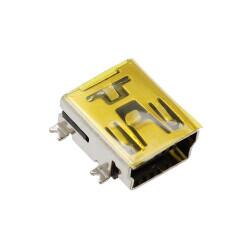 USB - mini B USB 2.0 Receptacle Connector 5 Position Surface Mount, Right Angle - 1