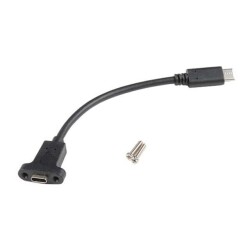 USB 5Gbps (USB 3.0, USB 3.x Gen 1, Superspeed) Cable C Female to C Male 0.48' (146.1mm) Shielded - SparkFun Electronics