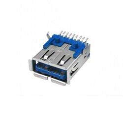 USB-A (USB TYPE-A) USB 3.2 Gen 1 (USB 3.1 Gen 1, Superspeed (USB 3.0)) Receptacle Connector 9 Position Surface Mount, Right Angle; Through Hole - 1