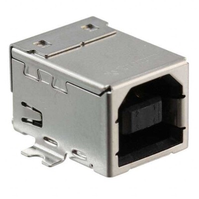 USB-B (USB TYPE-B) USB 2.0 Receptacle Connector 4 Position Surface Mount, Right Angle - 1