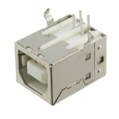USB-B (USB TYPE-B) USB 2.0 Receptacle Connector 4 Position Through Hole, Right Angle - 1