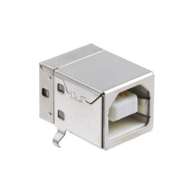 USB-B (USB TYPE-B) USB 1.1 Receptacle Connector 4 Position Through Hole, Right Angle - 1