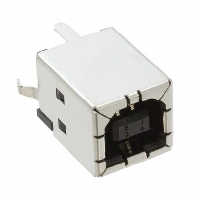 USB-B (USB TYPE-B) USB 2.0 Receptacle Connector 4 Position Through Hole - 1