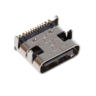 USB-C (USB TYPE-C) USB 2.0 Receptacle Connector 24 (16+8 Dummy) Position Surface Mount, Right Angle; Through Hole - 1