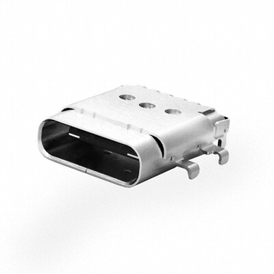 USB-C (USB TYPE-C) USB 3.2 Gen 2 (USB 3.1 Gen 2, Superspeed + (USB 3.1)) Receptacle Connector 24 Position Board Edge, Cutout; Surface Mount; Through Hole, Right Angle - 1