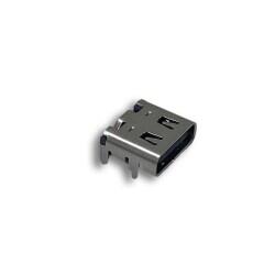 USB-C (USB TYPE-C) USB 3.2 Gen 2 (USB 3.1 Gen 2, Superspeed + (USB 3.1)) Receptacle Connector 24 Position Surface Mount, Right Angle - Switchcraft Inc.