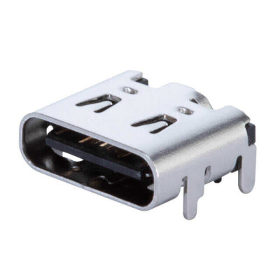 USB-C (USB TYPE-C) USB 2.0 Receptacle Connector 24 (16+8 Dummy) Position Surface Mount, Right Angle; Through Hole - 1