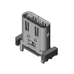 USB-C (USB TYPE-C) USB 3.2 Gen 2 (USB 3.1 Gen 2, Superspeed + (USB 3.1)) Receptacle Connector 24 Position Surface Mount, Through Hole - 1