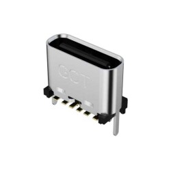 USB-C (USB TYPE-C) Receptacle Connector 24 (6+18 Dummy) Position Surface Mount, Through Hole - 1