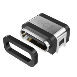 USB-C (USB TYPE-C) USB 2.0 Receptacle Connector 24 (16+8 Dummy) Position Surface Mount, Right Angle; Through Hole - GCT