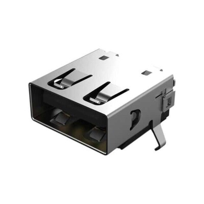 USB-A (USB TYPE-A) USB 2.0 Receptacle Connector 4 Position Through Hole, Right Angle - 1