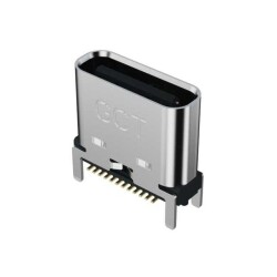 USB-C (USB TYPE-C) USB 3.2 Gen 2 (USB 3.1 Gen 2, Superspeed + (USB 3.1)) Receptacle Connector 24 Position Surface Mount, Through Hole - GCT