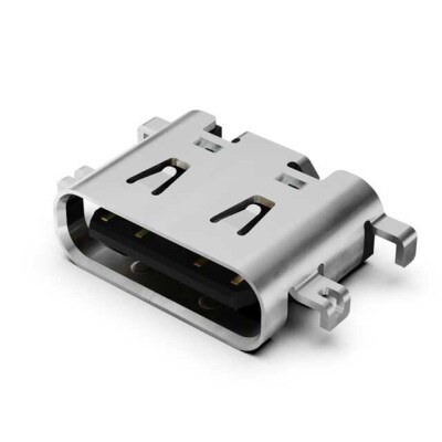 USB-C (USB TYPE-C) USB 2.0 Receptacle Connector 24 (16+8 Dummy) Position Board Edge, Cutout; Surface Mount; Through Hole, Right Angle - 1