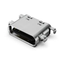 USB-C (USB TYPE-C) USB 2.0 Receptacle Connector 24 (16+8 Dummy) Position Board Edge, Cutout; Surface Mount; Through Hole, Right Angle - GCT