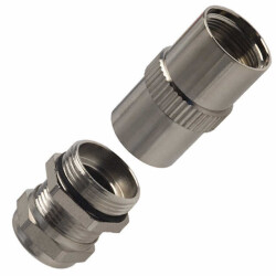 Silver Connector Backshell, Cable Clamp PG11 12 - 1