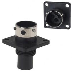 4 Position Circular Connector Receptacle Housing Panel Mount - Souriau-Sunbank by Eaton