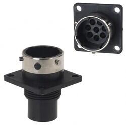 8 Position Circular Connector Receptacle Housing Panel Mount - Souriau-Sunbank by Eaton