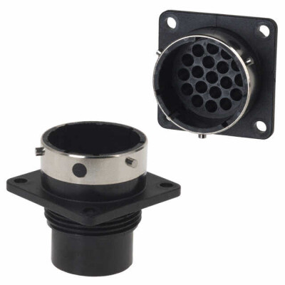 19 Position Circular Connector Receptacle Housing Panel Mount - 1