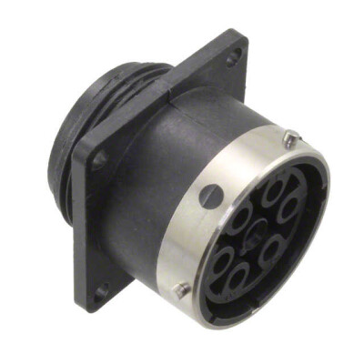 7 (6 + PE) Position Circular Connector Receptacle Housing Panel Mount - 1