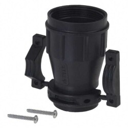 Black Connector Backshell, Cable Clamp 1 5/16-18 UNEF 22 - Souriau-Sunbank by Eaton