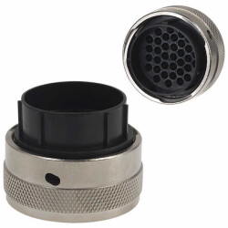 19 Position Circular Connector Plug Housing Free Hanging (In-Line) Coupling Nut - Souriau-Sunbank by Eaton