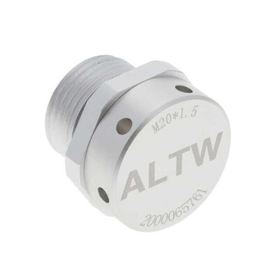 Over-pressure Relief Vent, M20, Metal, M20*1.5, Screw Thread, > 2000 ml/min at 7 kPa, Opening Pressure 40±5 kPa, ePTFE (Oleophobic), Silver, IP69K - 1