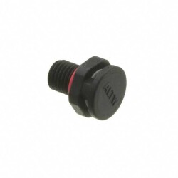 Pressure Relief Vent, M6 Plastic, M6x0.75, Screw Thread, > 300ml/min at 7 kPa, ePTFE (Oleophobic), Black, IP68 - Amphenol LTW