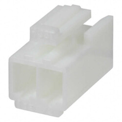 2 Position Rectangular Housing Connector Receptacle Natural 0.156