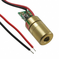 Laser Diode 635nm 3mW 2.6V ~ 5V 40mA Cylinder (10.5mm Dia) - Quarton Inc.