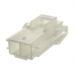 2 Position Rectangular Housing Connector Receptacle White 0.244