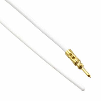 White 28 AWG Jumper Lead Socket to Cable (Round) Gold 5.90