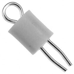 White PC Test Point, Miniature Phosphor Bronze Silver Plating Through Hole Mounting Type - Keystone Electronics