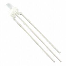 Green, Red 568nm Green, 617nm Red LED Indication - Discrete 2.2V Green, 2V Red Radial - 3 Leads - 1