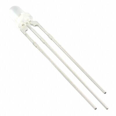 Green, Red 568nm Green, 617nm Red LED Indication - Discrete 2.2V Green, 2V Red Radial - 3 Leads - 1