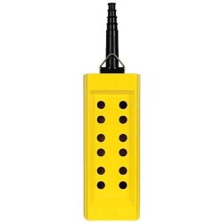 Empty pendant control station, Harmony XAC, plastic, yellow, 12 cut outs,for cable 10…22mm - Schneider Electric