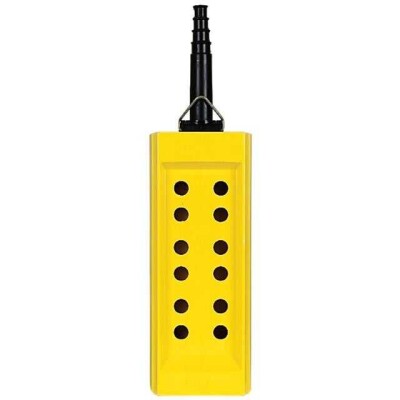 Empty pendant control station, Harmony XAC, plastic, yellow, 12 cut outs,for cable 10…22mm - 1
