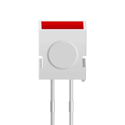 LED Circuit Board Indicator LED Circuit Board Indicator Single Red Diffused, Red 1.95V 20mA Rectangle with Flat Top 6.15mm x 3.65mm Through Hole - 1