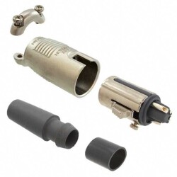 4 Position Circular Connector Plug, Female Sockets Solder - ITT Cannon, LLC